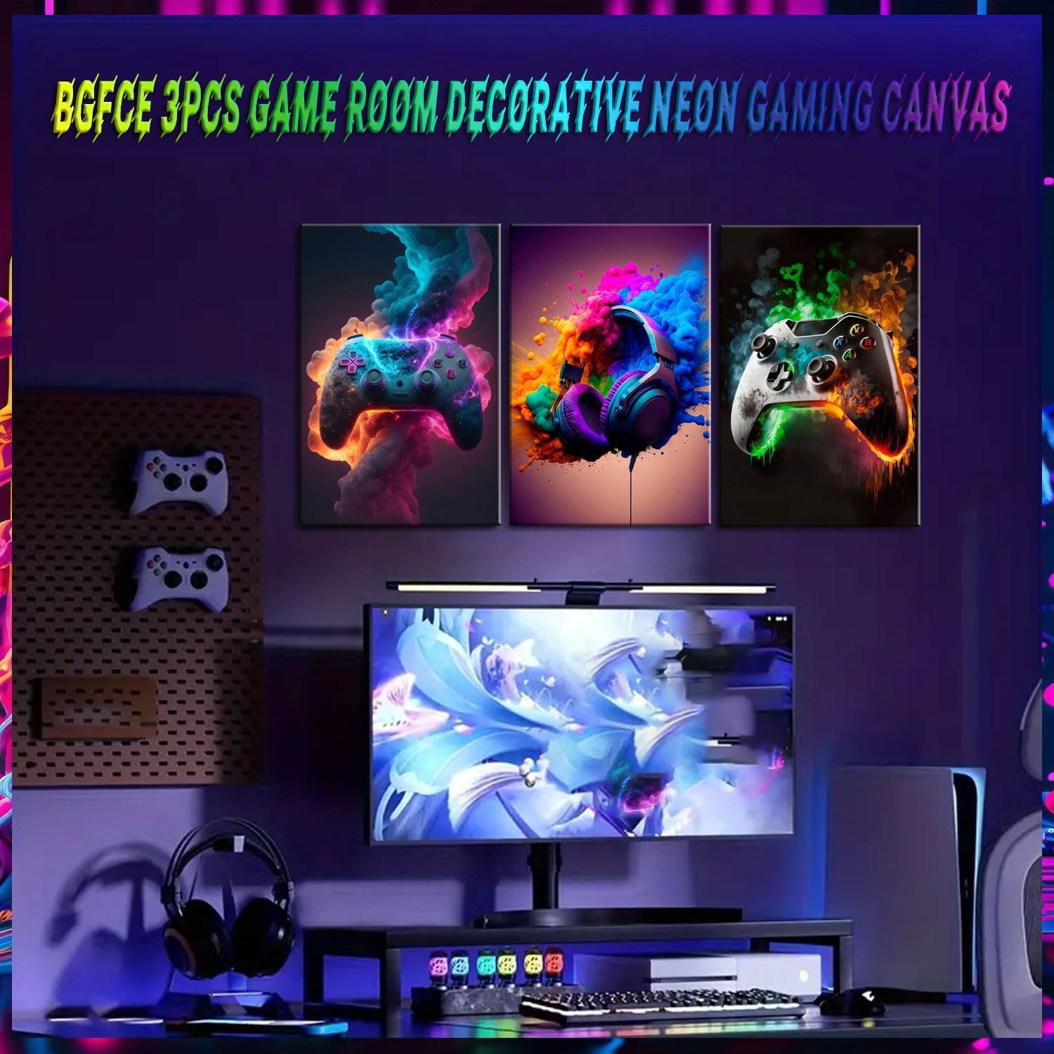 BGFCE neon color contrast on prints showing eye-catching accents and modern look