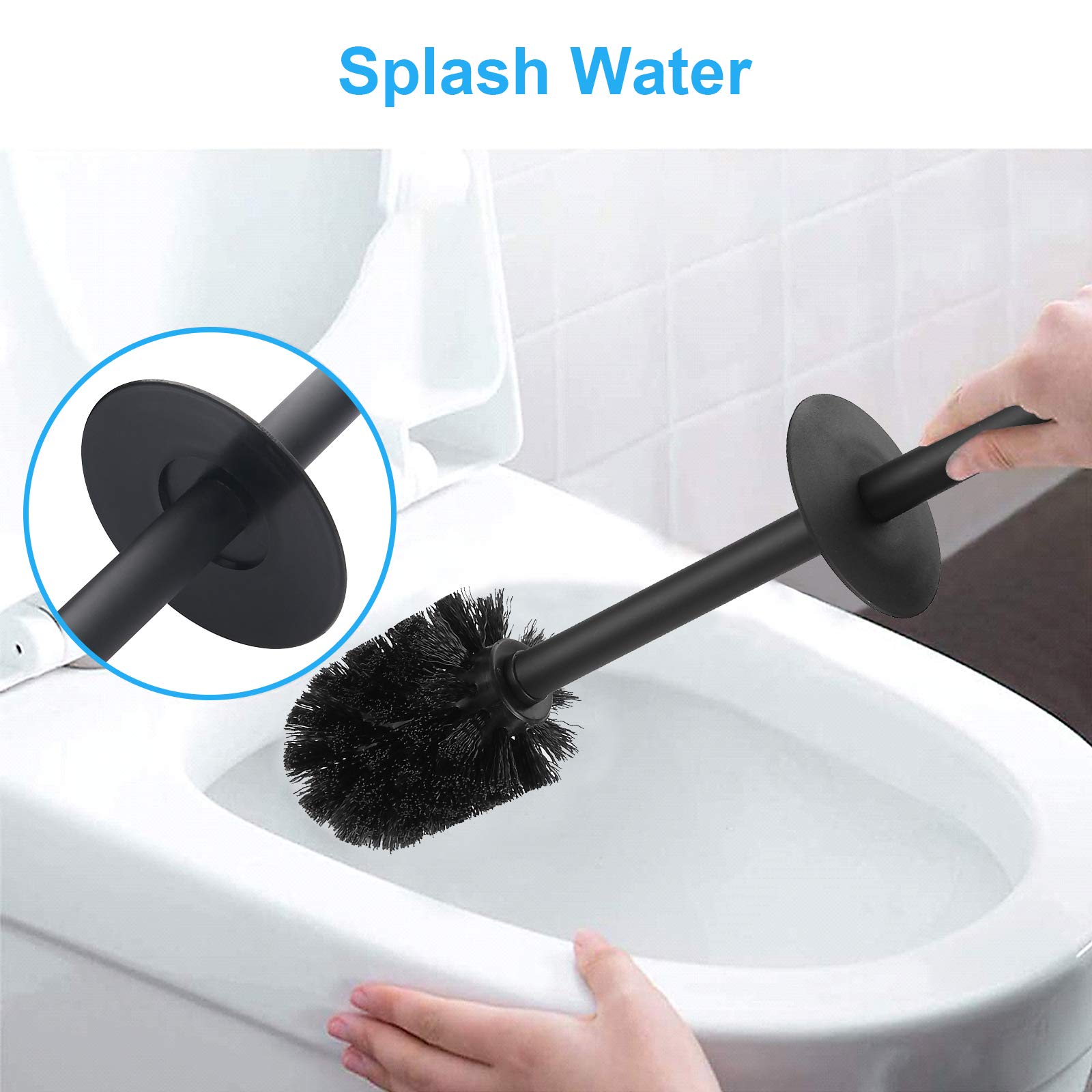 BGL brush in use angled shot showing 360° reach under rim for effective cleaning