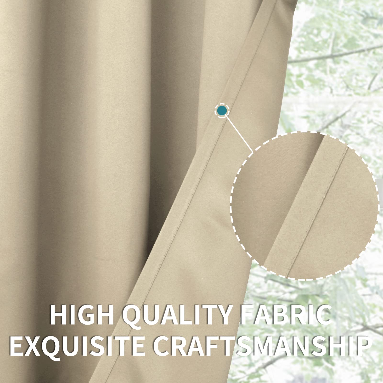 BGment curtain reverse side showing insulated lining for temperature control