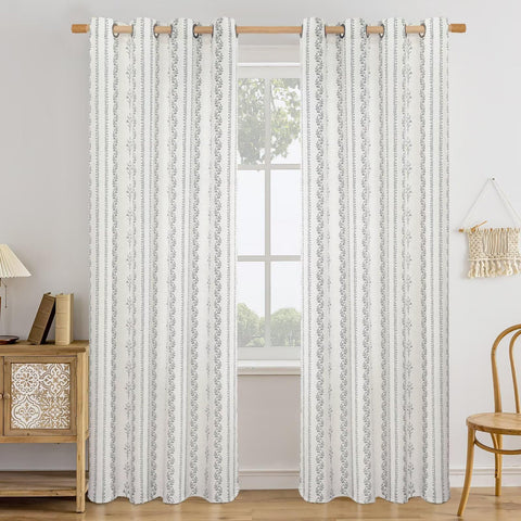 BGment bedroom lifestyle shot styling curtains to enhance cozy, boho decor
