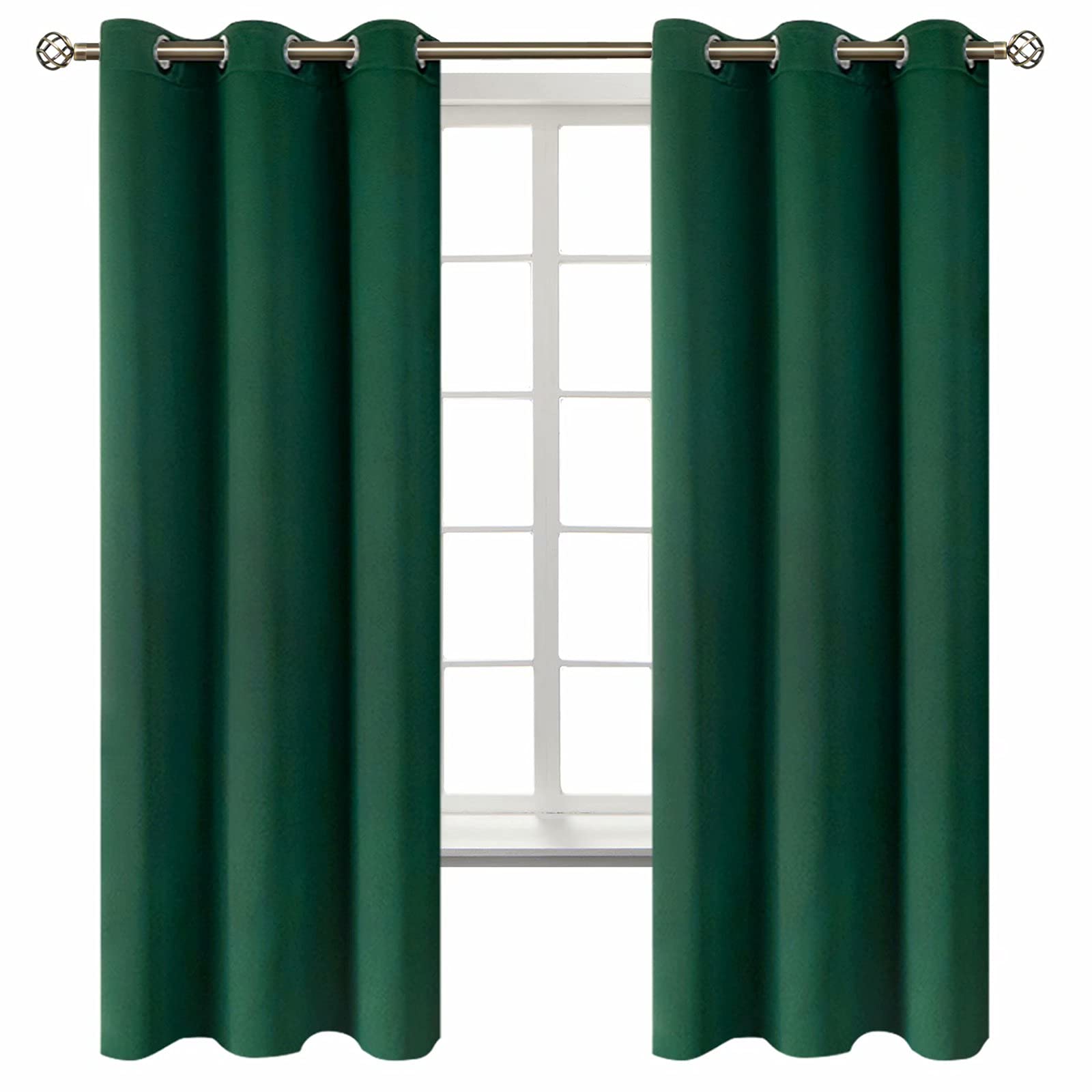 BGment emerald curtains front view showing full panels and rich color