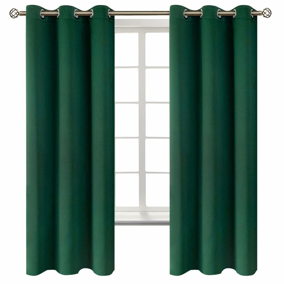 BGment emerald curtains front view showing full panels and rich color