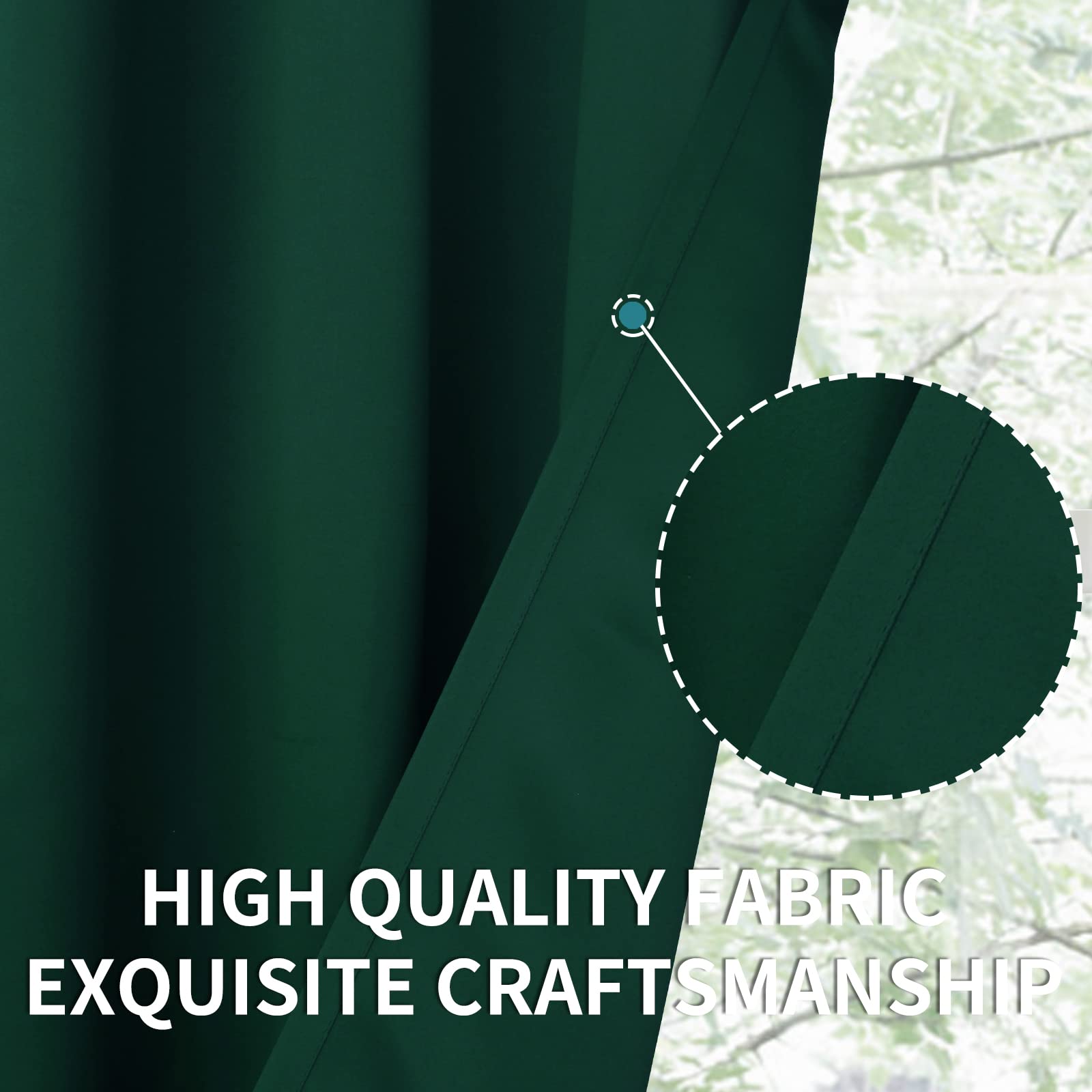 BGment curtain length comparison beside ruler to show exact dimensions