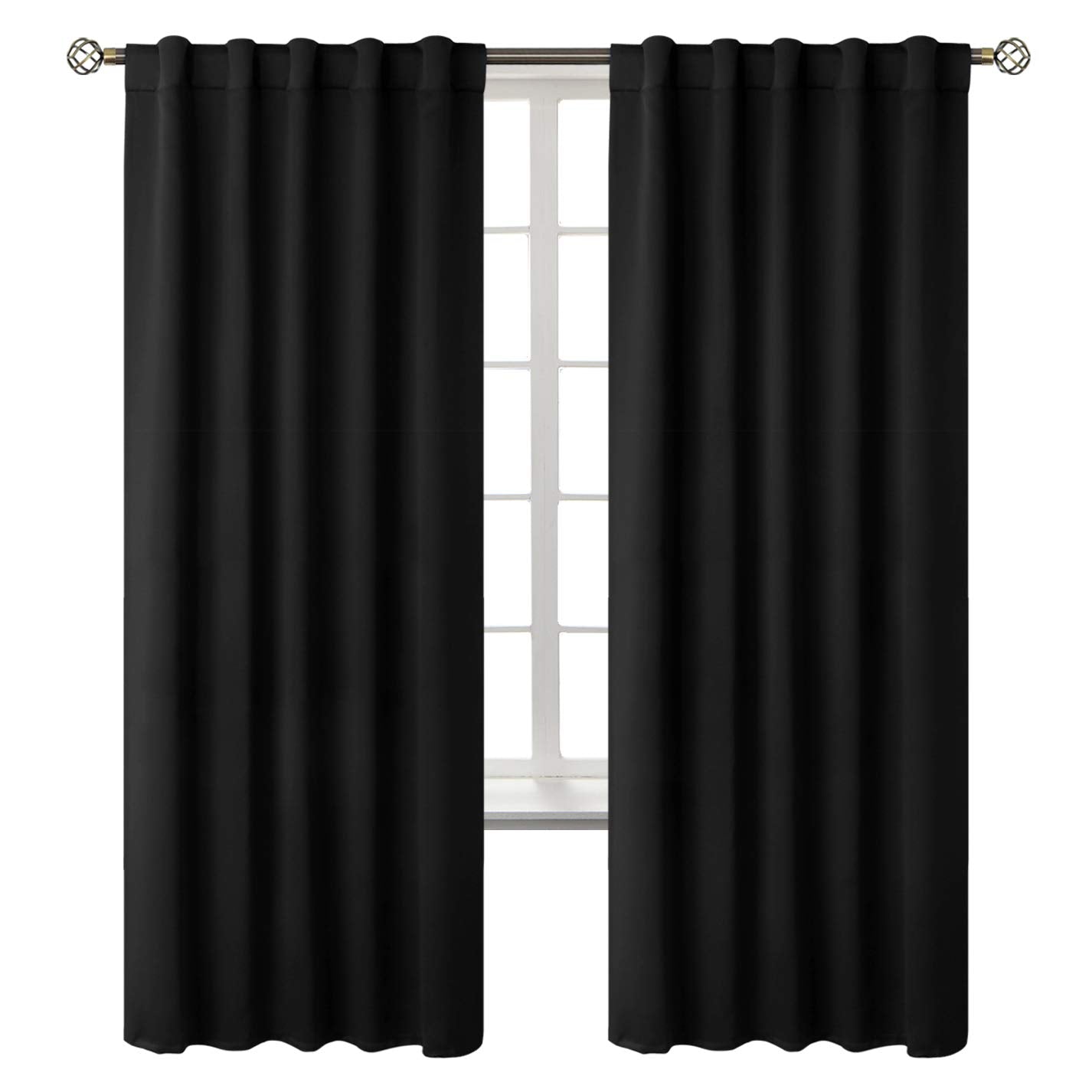 BGment front view of two 84-inch panels showing full coverage and privacy