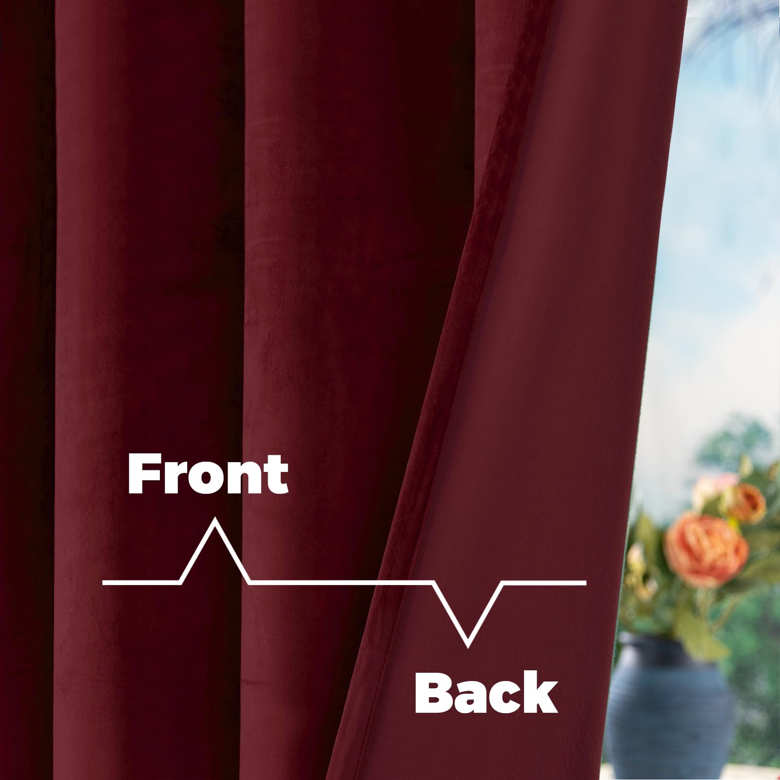 BGment rod pocket and header illustrating easy installation benefit