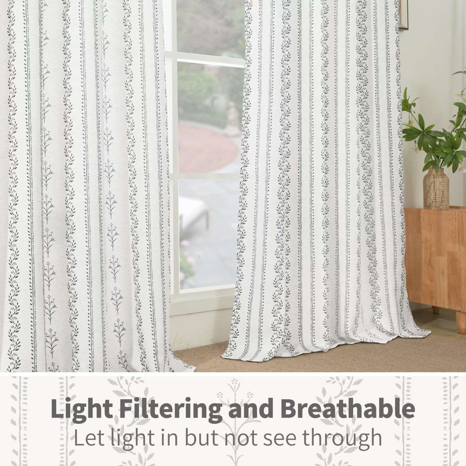 BGment curtain shown beside sofa for scale helping buyers visualize fit