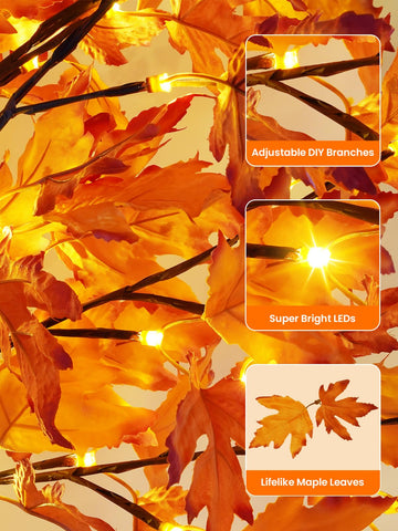 BHCLIGHT styled pair in an entryway showing coordinated fall decor and mood lighting