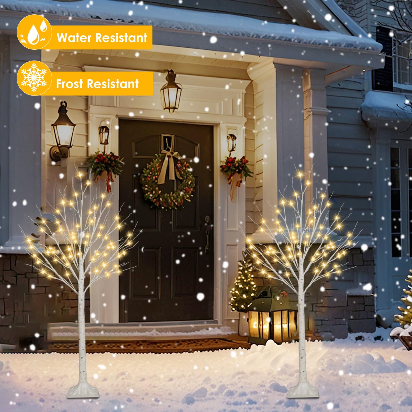 BHCLIGHT living room display adding cozy warm-white lighting atmosphere