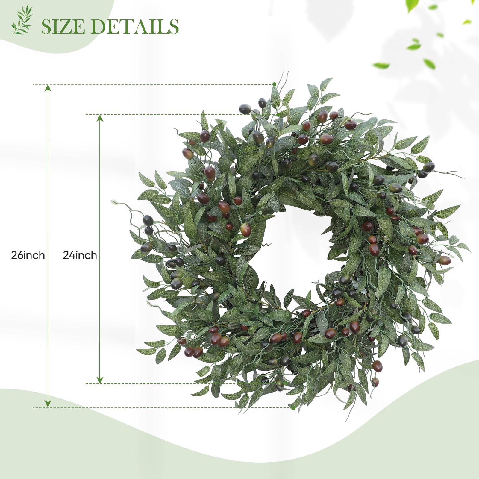 BHHDA wreath hung on a front door delivering instant curb appeal