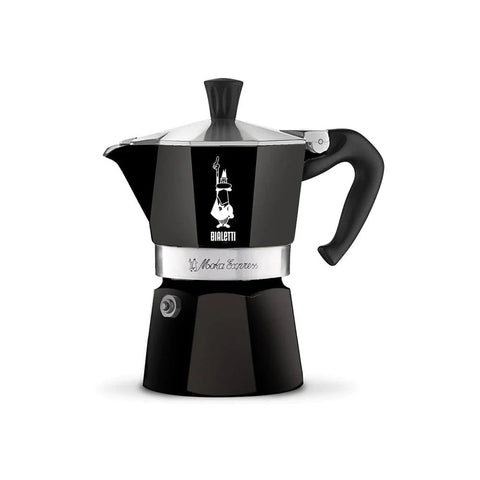 Bialetti Moka Express front view showing classic shape and quick heating benefit