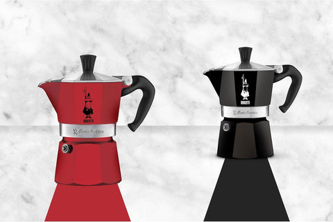 Bialetti on kitchen counter lifestyle shot showing Italian design enhancing decor