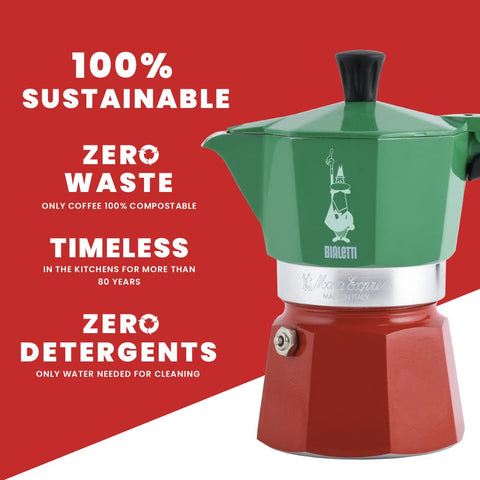 Bialetti on kitchen countertop evoking authentic Italian coffee ritual