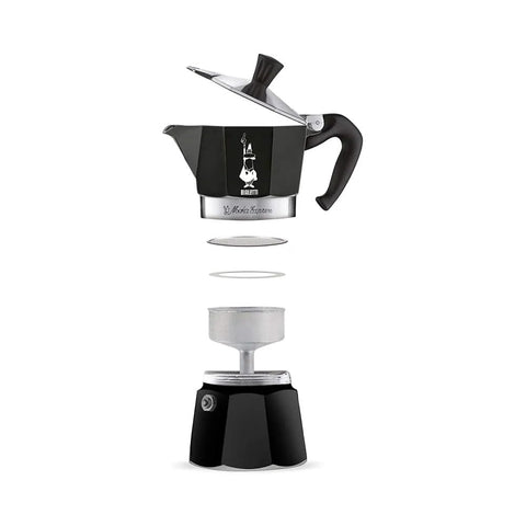 Bialetti close-up of safety valve highlighting secure pressure control benefit