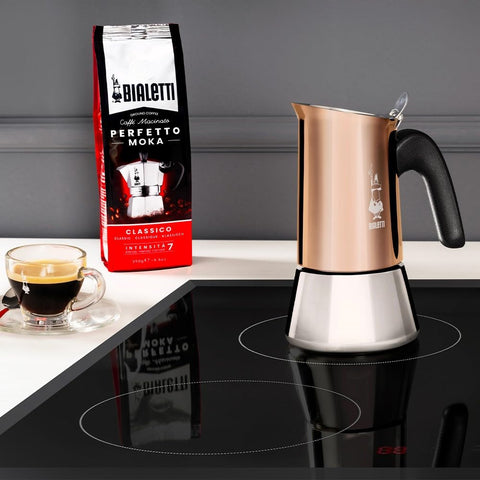 Bialetti Venus open with filter basket and safety valve for easy cleaning