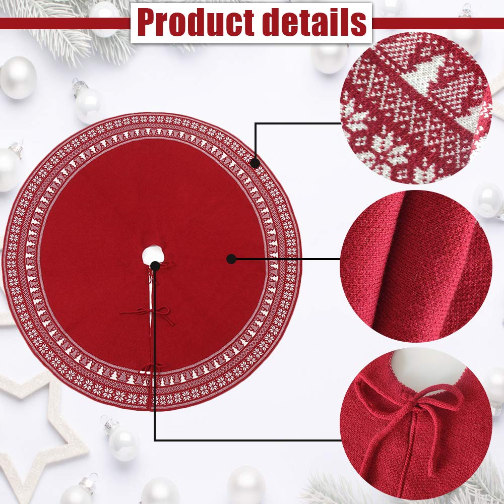 BIANHUA skirt next to wrapped presents showing 48-inch coverage for gift display