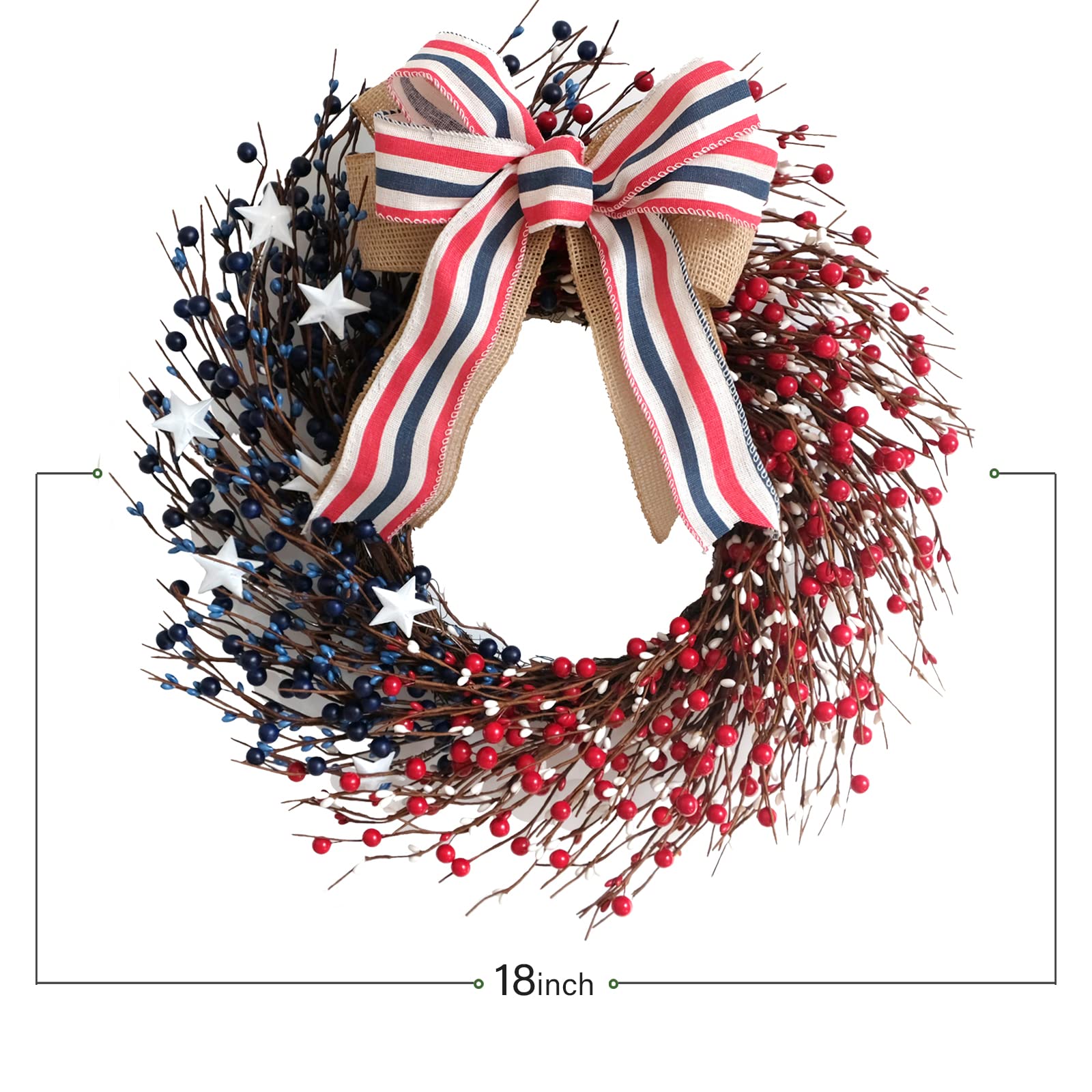 Bibelot burlap and red-white striped bow close-up for handcrafted charm