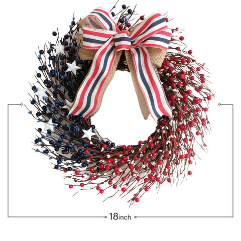 Bibelot burlap and red-white striped bow close-up for handcrafted charm