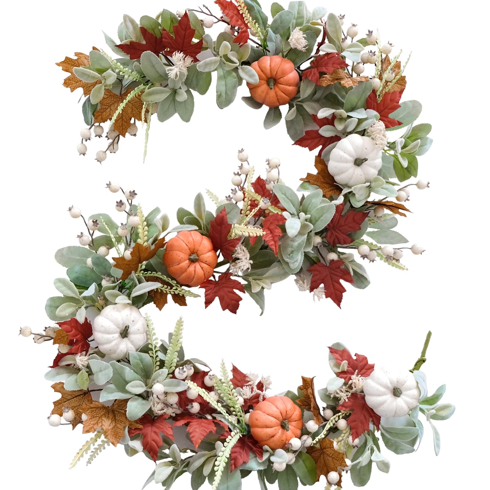 Bibelot full-length garland displayed flat showing overall design and length benefit