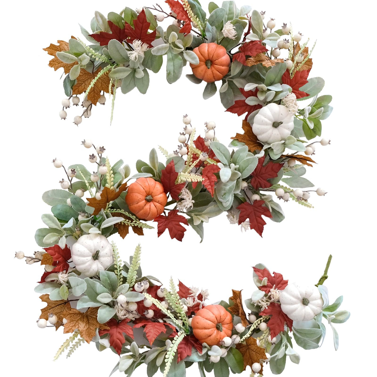 Bibelot full-length garland displayed flat showing overall design and length benefit