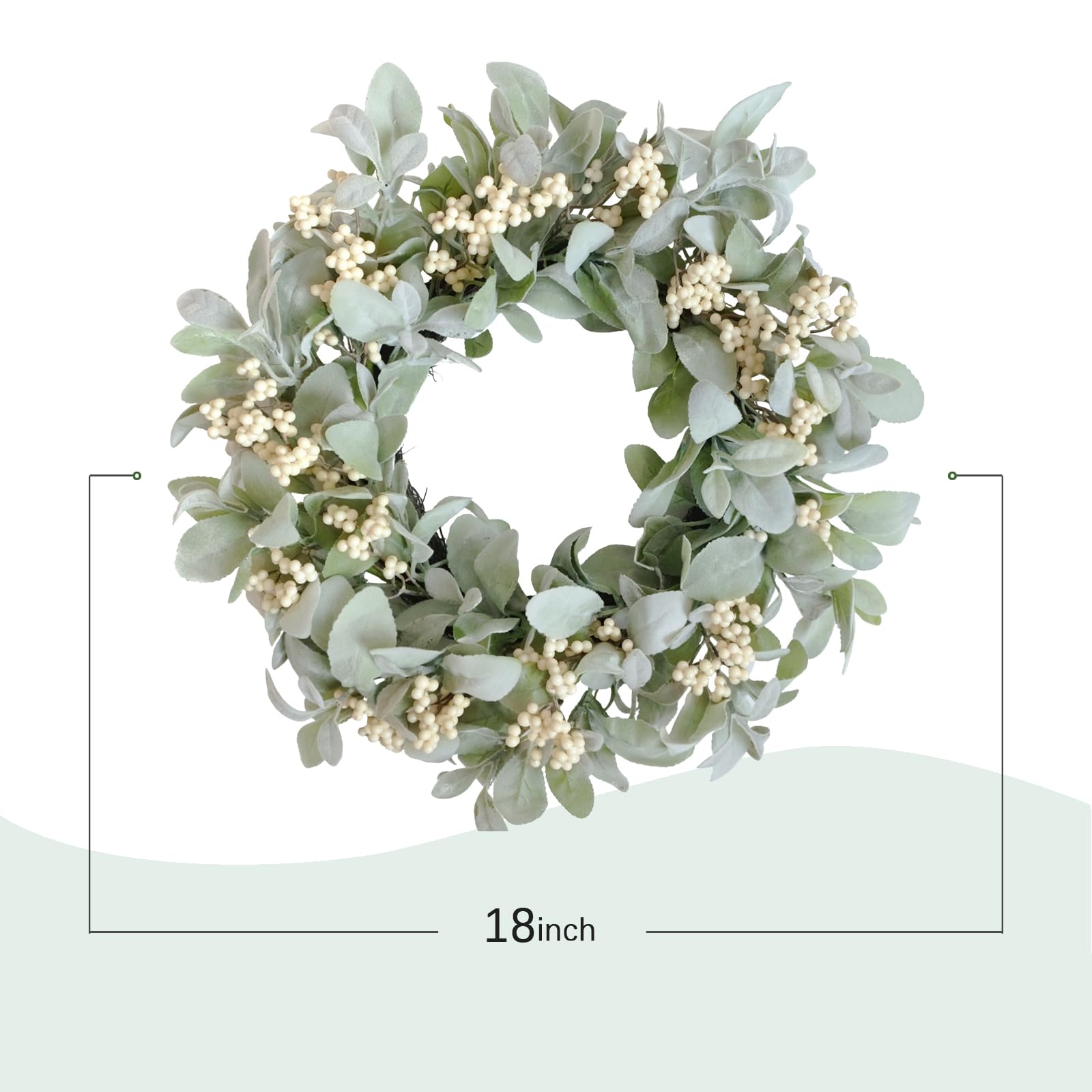 Bibelot wreath styled with checkered bow for easy seasonal customization