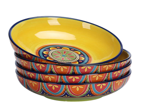 Bico front view Tunisian pattern bowl showing bold design and visual appeal