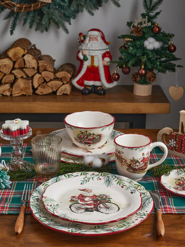Bico set of four mugs on kitchen counter, festive table styling