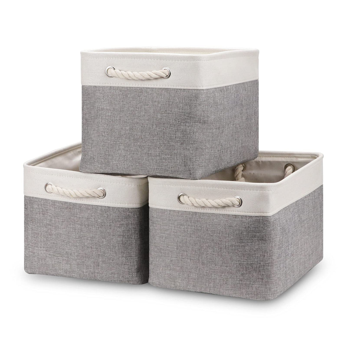 Bidtakay front packaging showing white and grey baskets and neat storage benefit