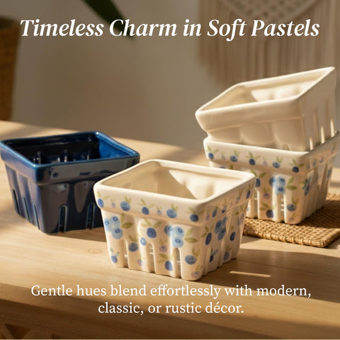 BIEN BEAU bowl in sink rinsing berries for convenient prep and drainage