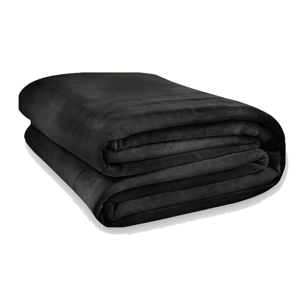 Big Blanket Co front flat-lay black shows full 10x10 coverage and cozy look