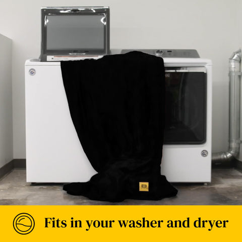 Big Blanket Co blanket inside washing machine conveying easy machine-wash maintenance