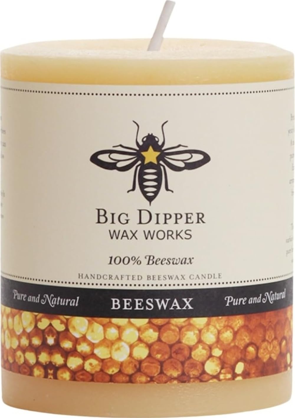 Big Dipper Wax Works front view showing natural beeswax and clean design benefit