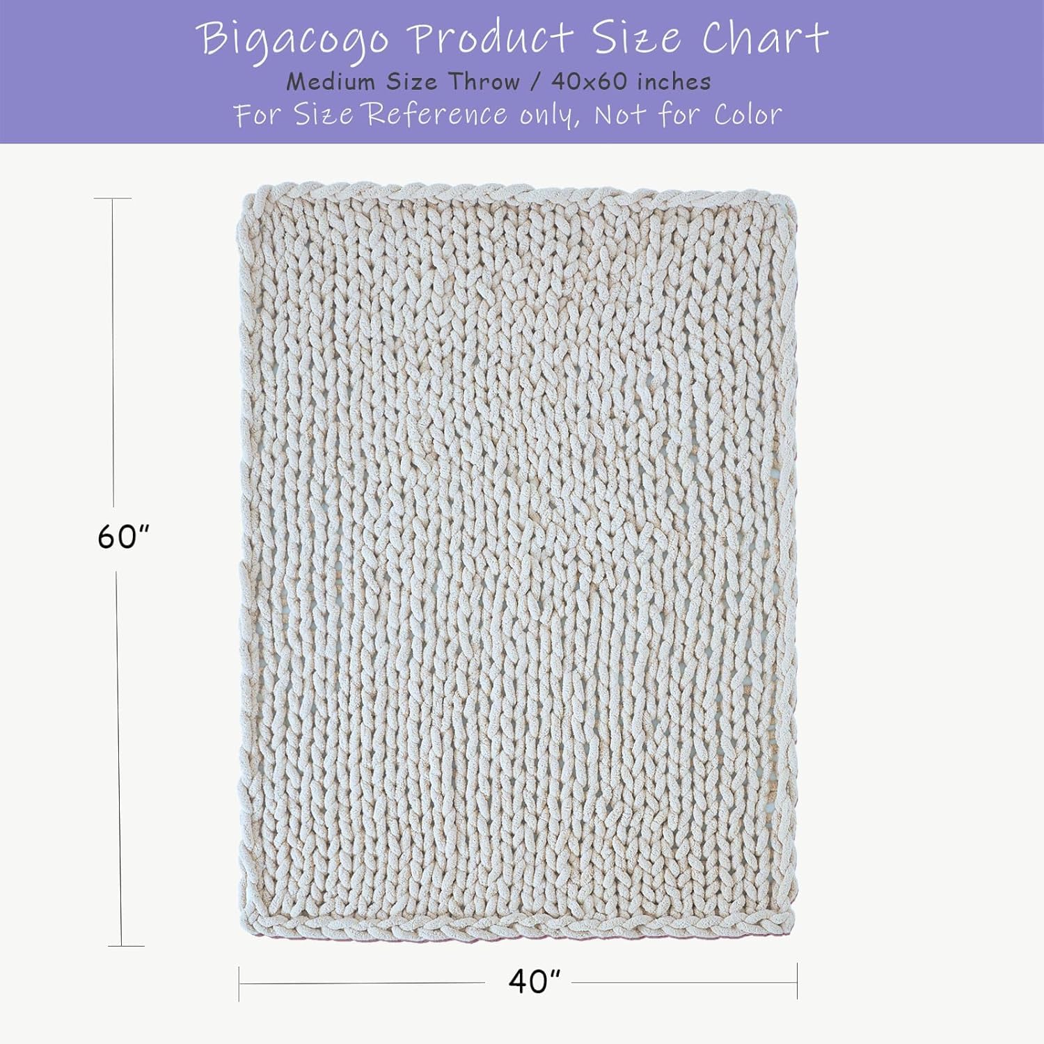 Bigacogo close-up chenille stitch detail highlighting soft texture and breathability