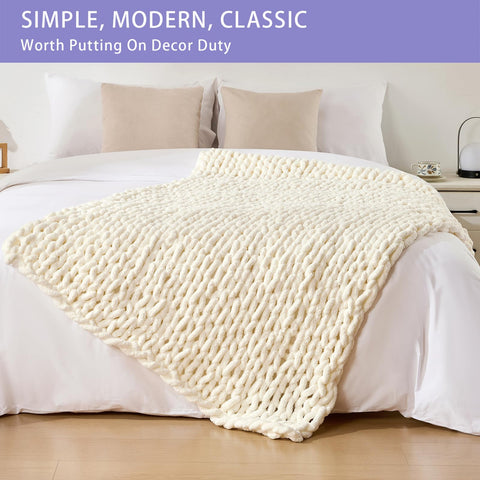 Bigacogo folded ivory throw on couch offering a tidy decor accent and warmth