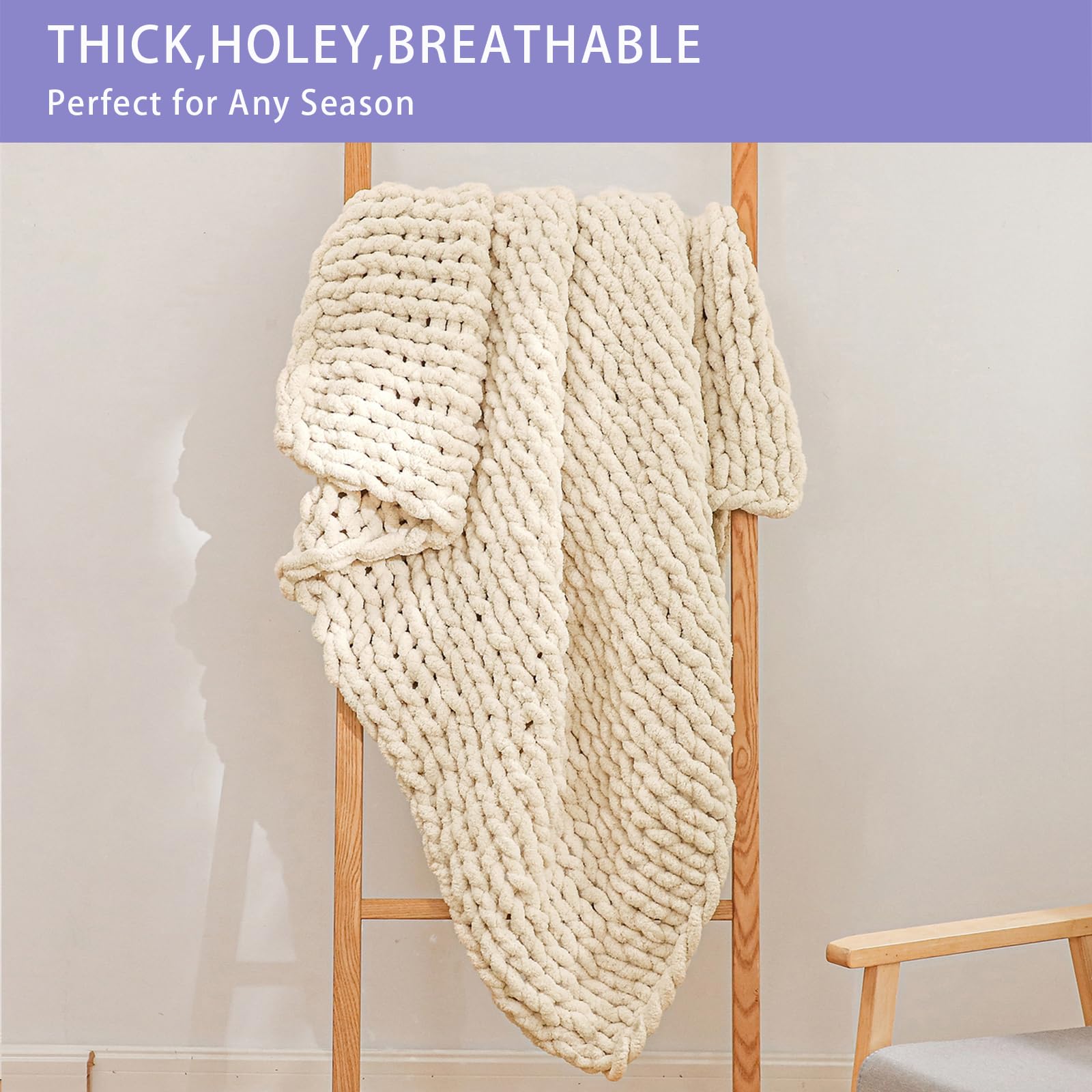 Bigacogo throw draped on sofa demonstrating decorative layering and instant room update
