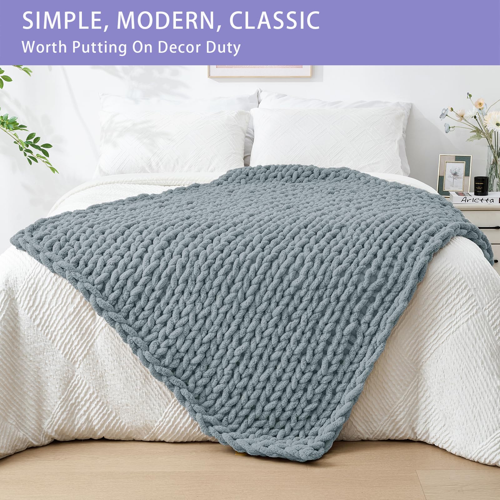 Bigacogo throw draped on sofa adds color and comfortable ambience