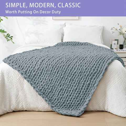 Bigacogo throw draped on sofa adds color and comfortable ambience