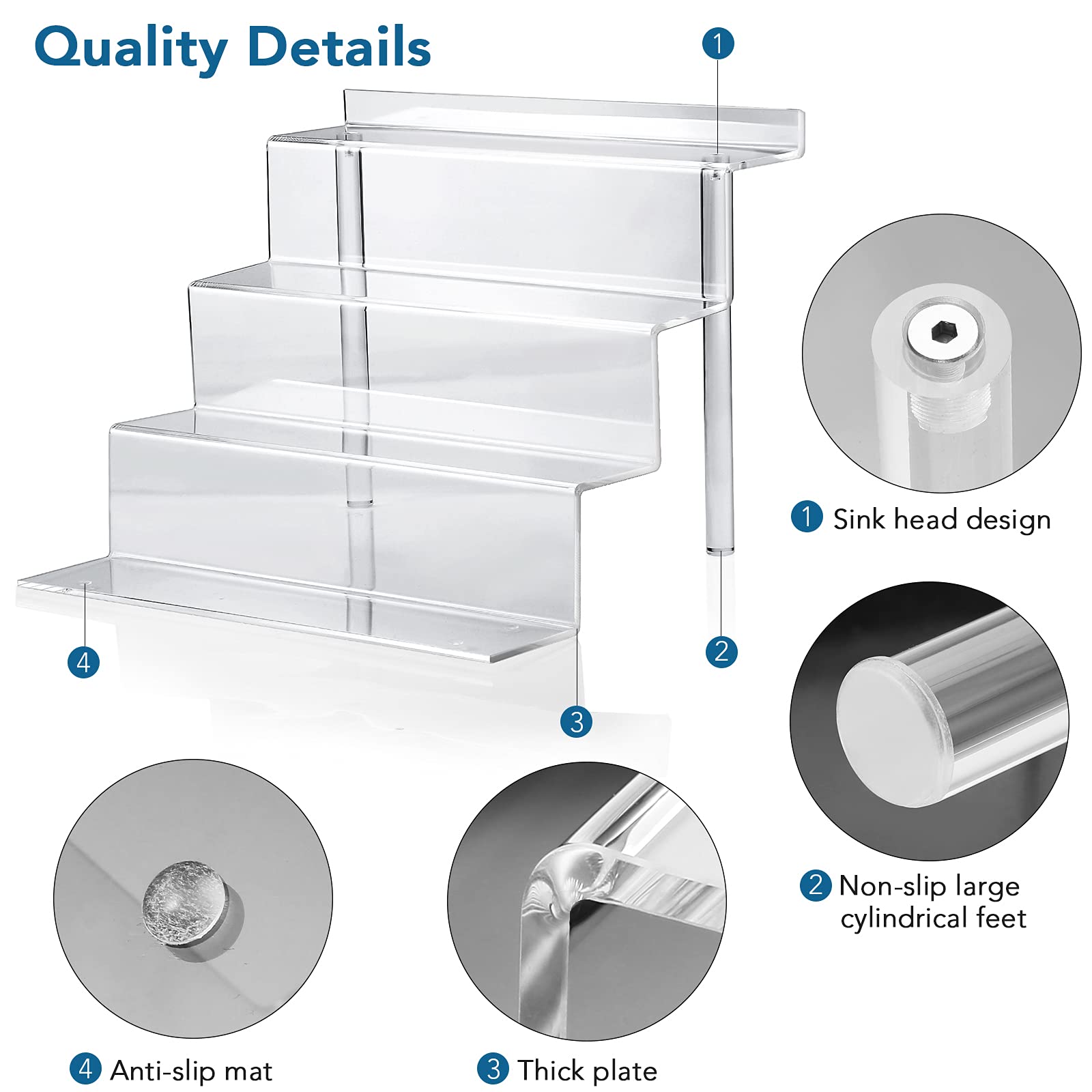 bigantss cylindrical feet detail with non-slip mats ensuring stable placement and grip