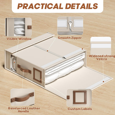 BigPonPon stacked organizers in a closet maximizing vertical storage space