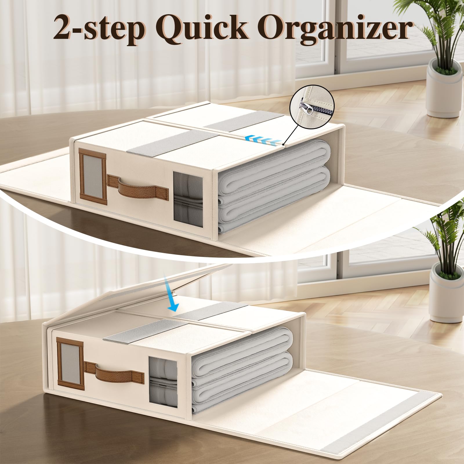 BigPonPon stacked on closet shelf saving vertical space