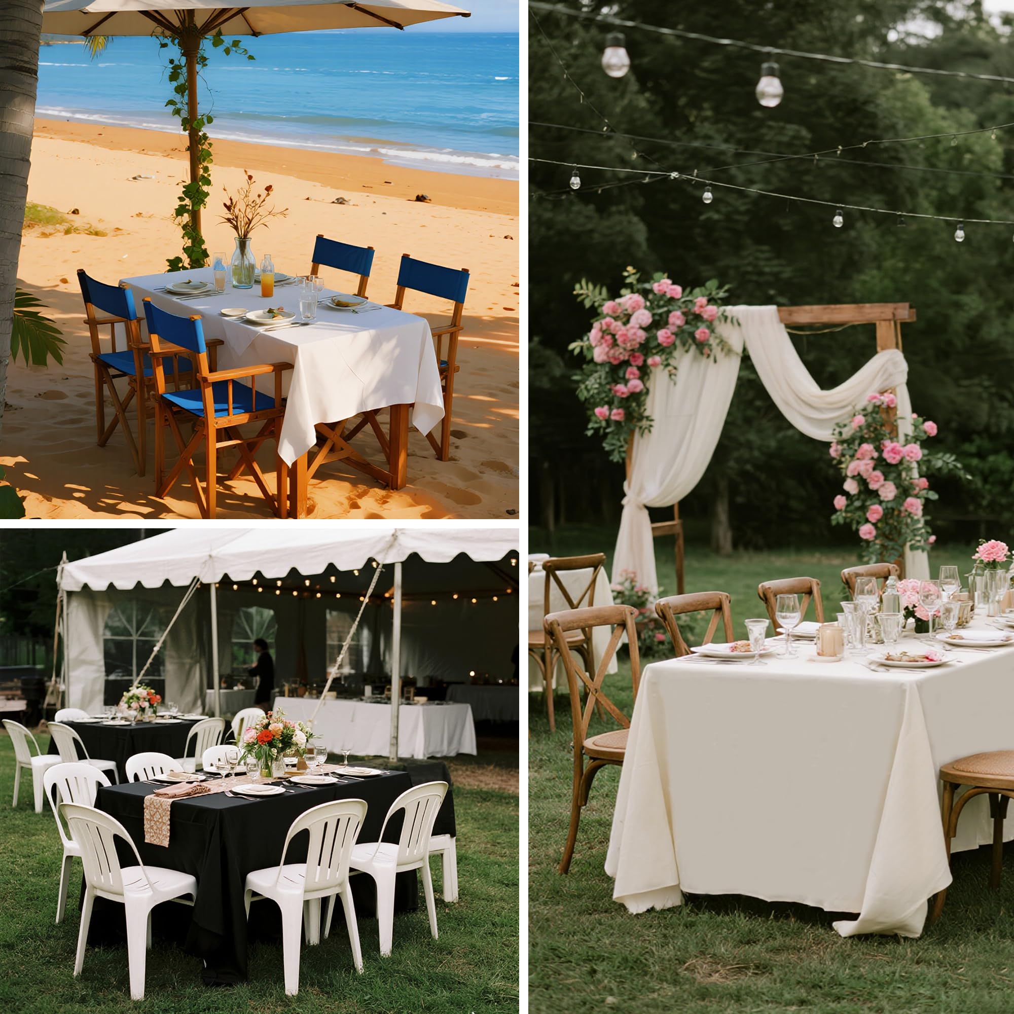BIGTONE styled table setting on white tablecloth highlighting elegant appearance