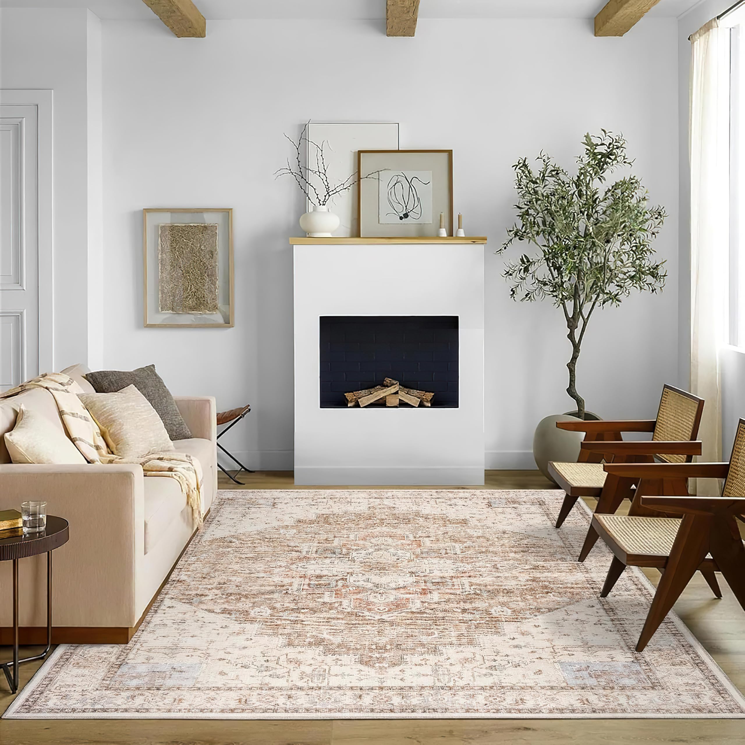 BILEEHOME front view showing light tan geometric pattern and cozy appeal