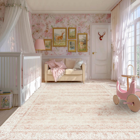 BILEEHOME rug under sofa demonstrating scale and furniture compatibility