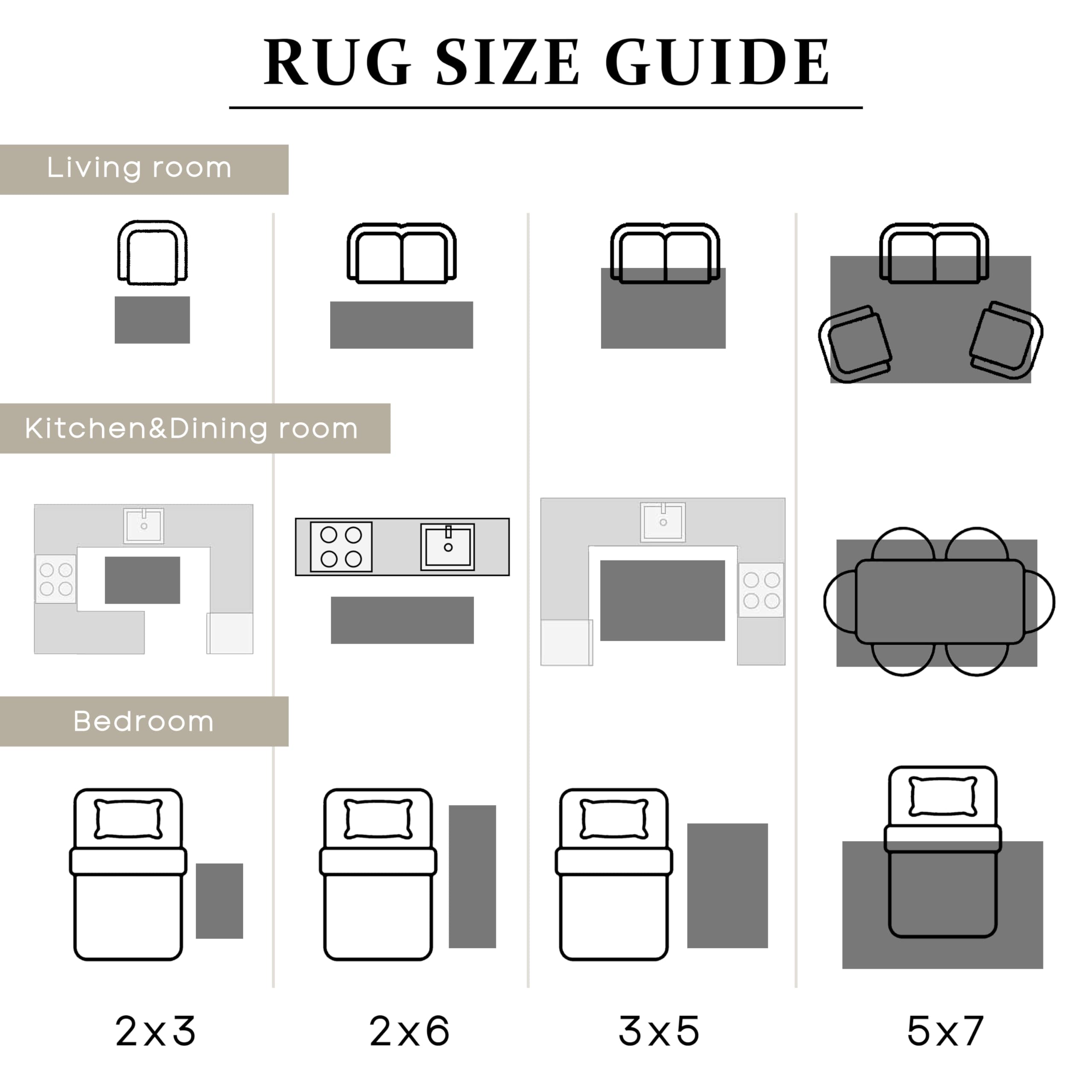 BILEEHOME rug next to sofa showing 5x8 scale and proportion in room