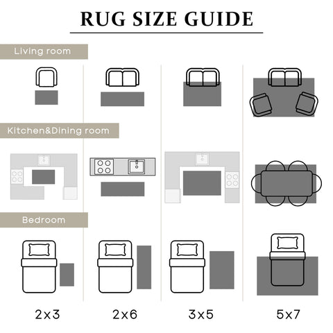 BILEEHOME rug next to sofa showing 5x8 scale and proportion in room