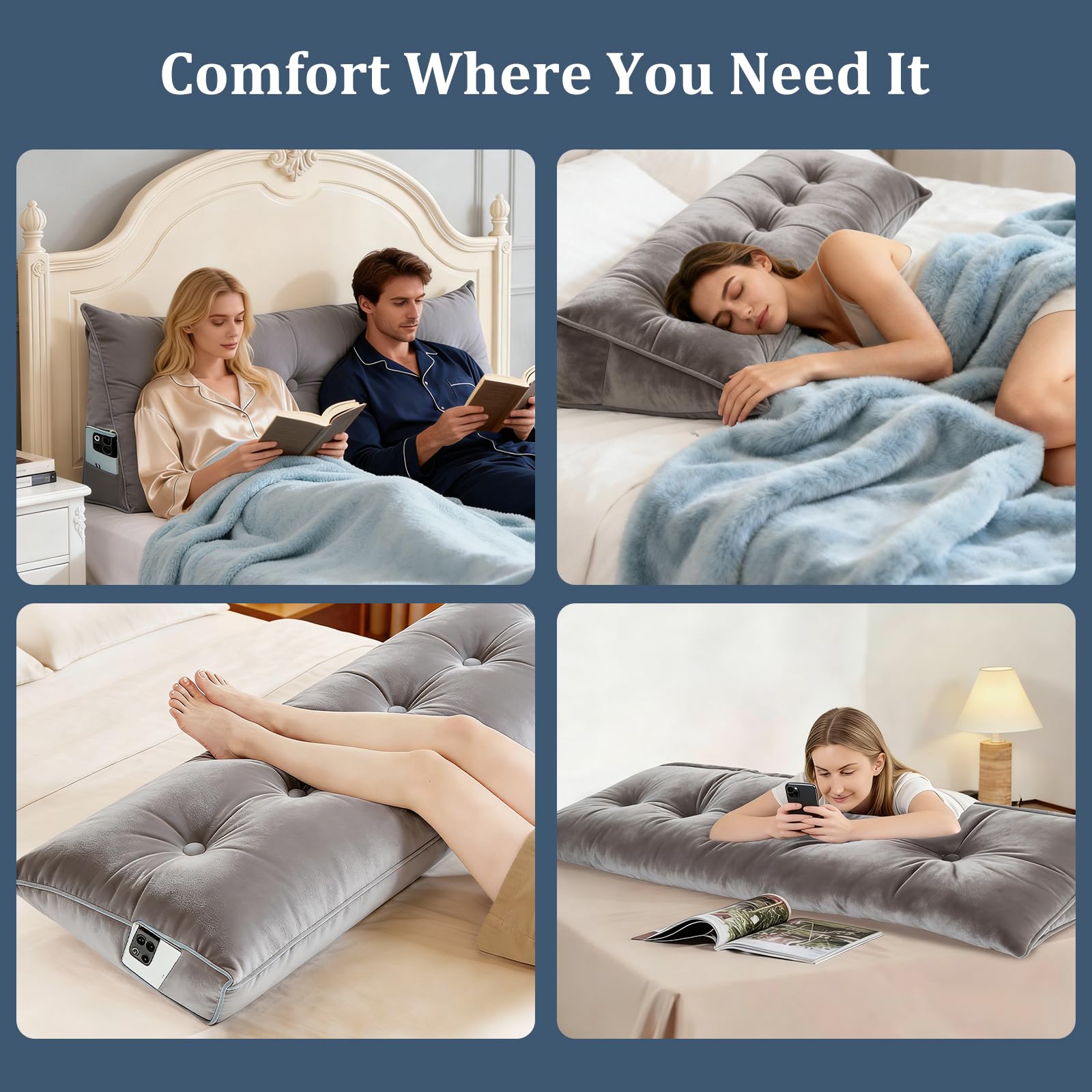 Bilimili in dorm room setting illustrating space-saving backrest and style