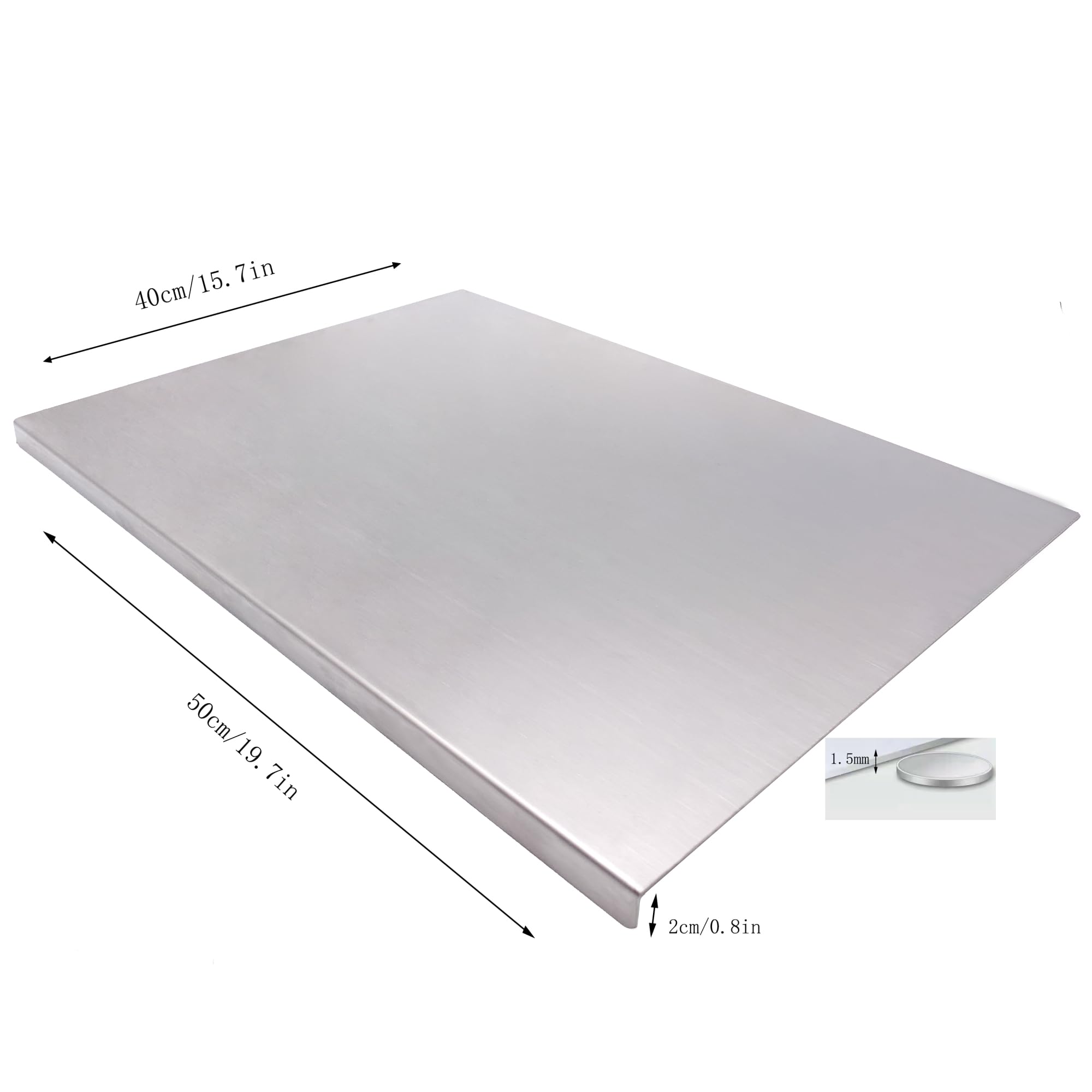 BILLAMB close-up of stainless steel texture highlighting hygienic smooth surface for easy cleaning