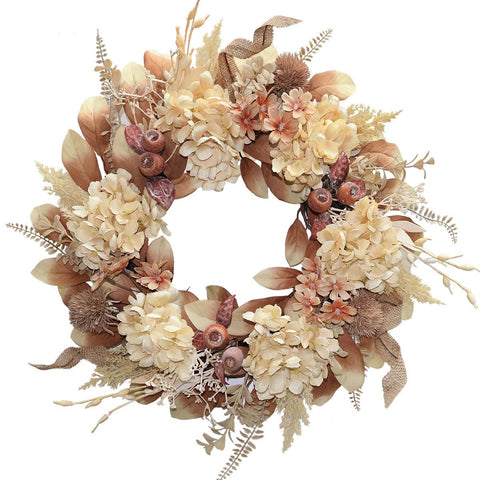 BINFEN wreath on front door adding welcoming autumn curb appeal