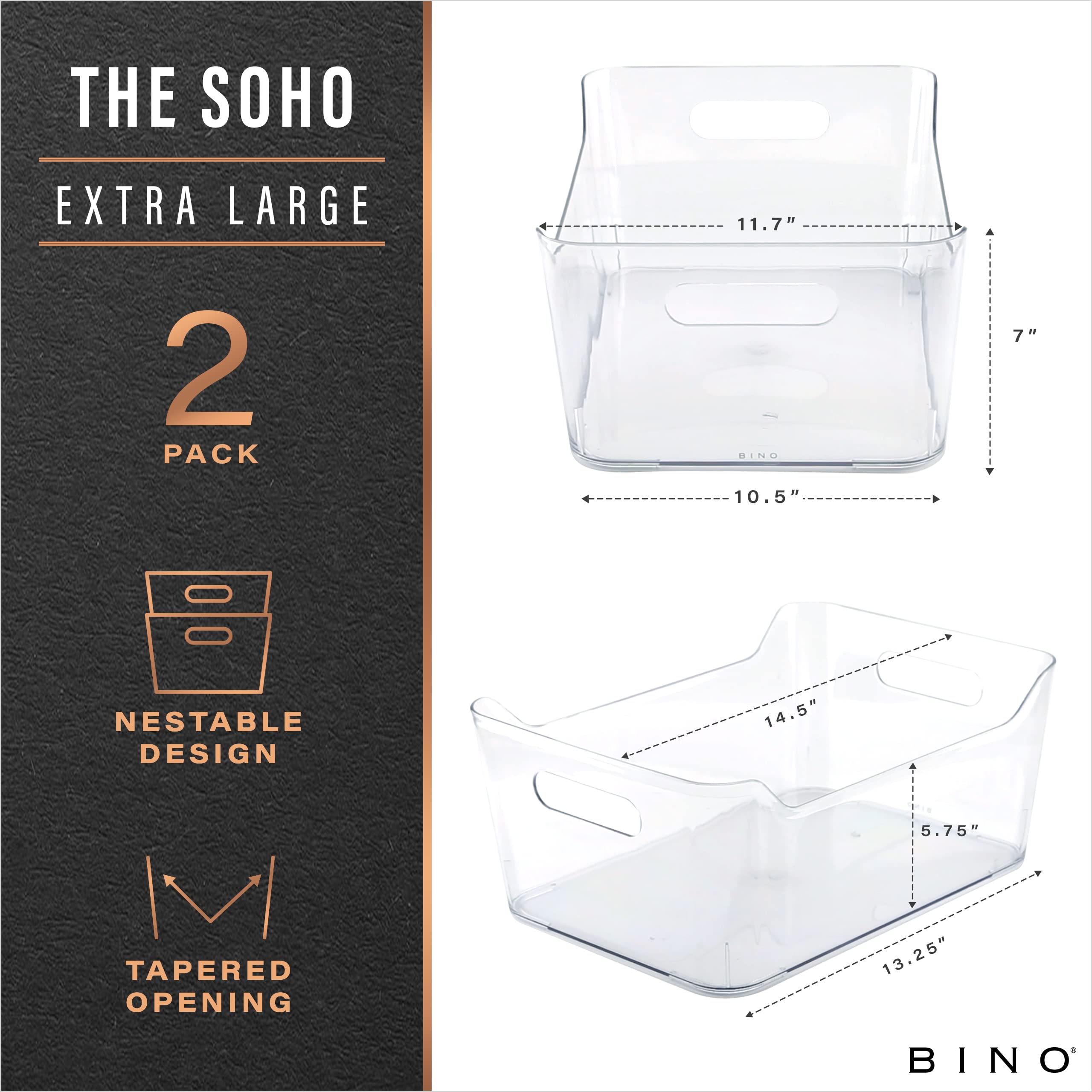 BINO close-up of built-in side handle for easier lifting benefit