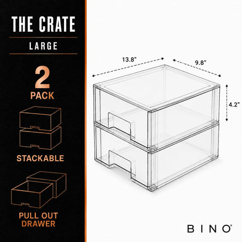 BINO drawer in fridge lifestyle displaying organized food and easy access advantage