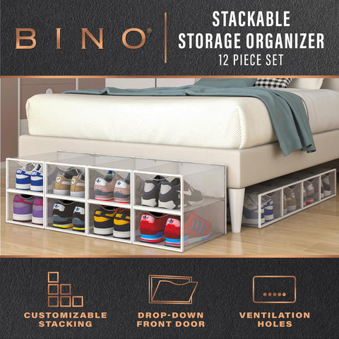 BINO folded flat closeup demonstrating compact storage and space-saving advantage